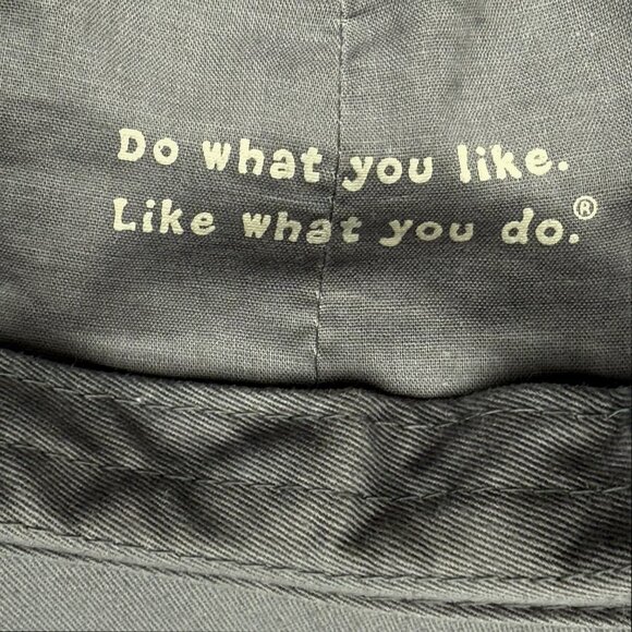 LIFE IS GOOD Gray Washed Flag Patch Cap — Vintage Look Strap back Hat Distressed - Picture 10 of 12